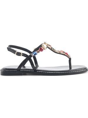 Nine West Orane  5fx Siyah Kadın Düz Sandalet