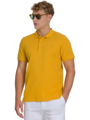 Hatemoğlu Hardal Regular Fit 100% Pamuk Polo Yaka Tişört