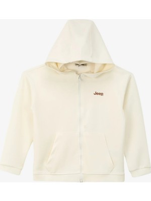 Jeep Ekru Erkek Çocuk Kapüşonlu Relaxed Sweatmont C4SB-SWT4011