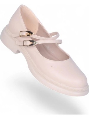 Scarletta S12 Cilt Krem Kadın Loafer Ayakkabı