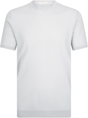 Hatemoğlu Gri Regular Fit  Bisiklet Yaka Rayon Tişört