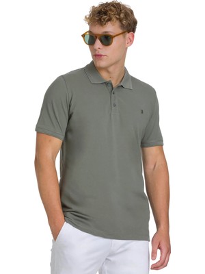 Hatemoğlu Vetiver Gri Regular Fit 100% Pamuk Polo Yaka Tişört