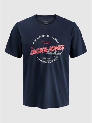 Jack & Jones Jjelogo Erkek Koyu Lacivert Tişört 12288016