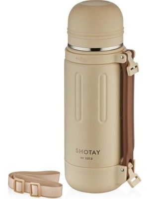 Shotay Çelik Termos Take Trip 1200ML Krem