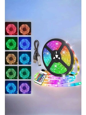 Eco Lounge Yeni Nesil Rgb Işıklı 10METRE Şerit LED Kumandalı Şarj Edilebilir