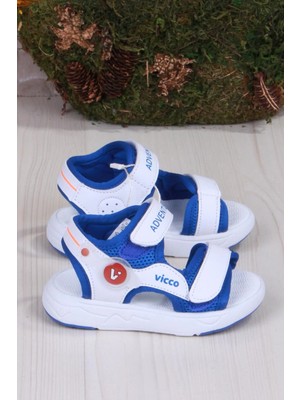 Vicco 321.B24Y.210 Mocha Saks Mavi Rahat Esnek Erkek Çocuk Sandalet