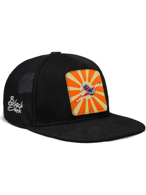 BlackBörk Trucker Hip Hop Kids Güneş Hürkuş Lisanlı Siyah Çocuk Şapka