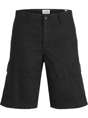 Jack & Jones Jack Jones Jpstcole Mateo Cargo Short Mıd Sn Erkek Siyah Şort 12274389-02