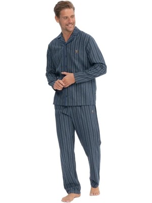 U.S. Polo Assn. Erkek Boydan Patlı Gömlek Pijama Takımı