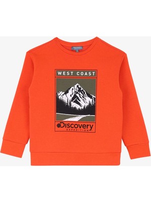 Discovery Expedition Baskılı Erkek Çocuk Turuncu Sweatshırt D4WB-SWT3100