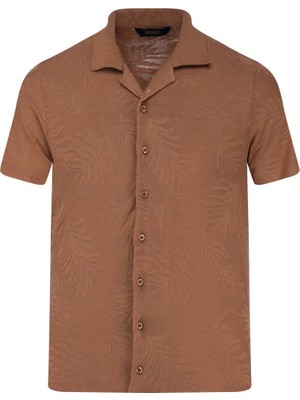 Hatemoğlu Camel Regular Fit Apaş Yaka Gömlek Tişört