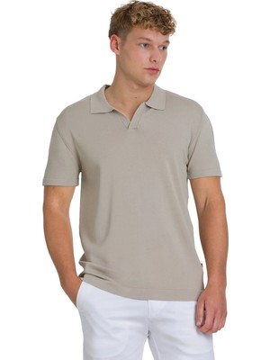 Hatemoğlu Vizon Regular Fit Polo Yaka Rayon Tişört