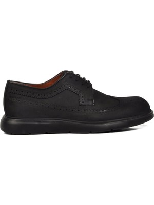 Ayakmod Premium 33281 Siyah Nubuk Hakiki Deri Erkek Casual Ayakkabı