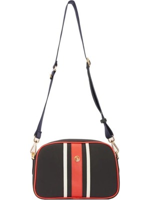 U.S. Polo Assn. Çapraz Askılı Kadın Çanta Lacivert-Beyaz US24266