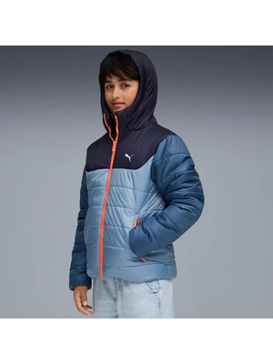 Puma Essentials Hooded Padded Çocuk Mavi Kapüşonlu Mont