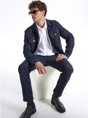 Fabrika Lacivert Erkek Denim Ceket F5WM-CKT 2309