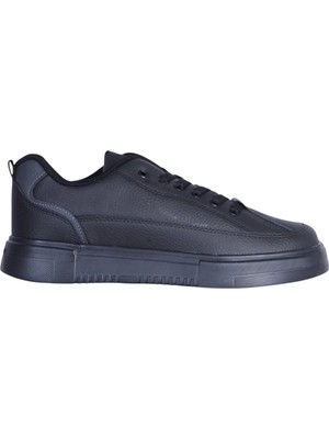 Luttoon PRT-4302 Siyah Cilt Erkek Sneaker Ayakkabı