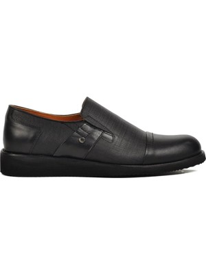 Ayakmod Premium 03256 Siyah Hakiki Deri Erkek Casual Ayakkabı