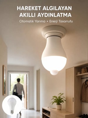 MiraLive Sensörlü LED Lamba Otomatik Algılama Enerji Tasarruflu Aydınlatma
