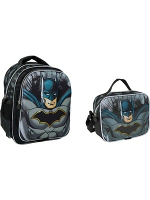 Batman Kabartmalı Ilkokul Çantası ve Beslenme Çantası