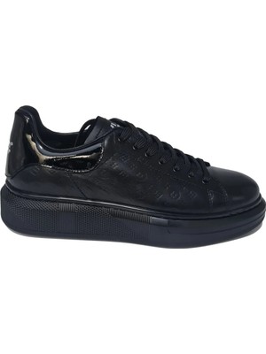 Marcomen Bağcıklı Lv Model Baskılı Kalın Düz Taban Sneaker Ayakkabı 21006