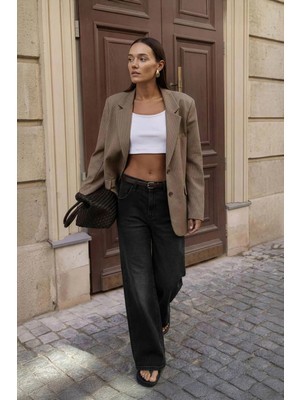 Banny Jeans Kadın Siyah Palazzo Jean Pantolon
