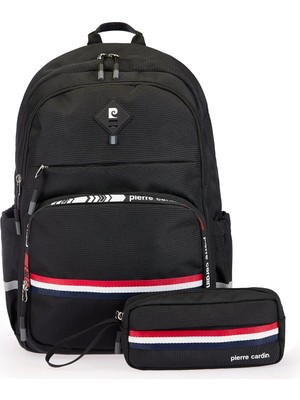 Pierre Cardin Unisex Okul Çanta Seti PCSET07PC18001201-SIYAH