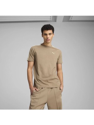 Puma T7 Erkek Kahverengi Yuvarlak Yaka Tişört