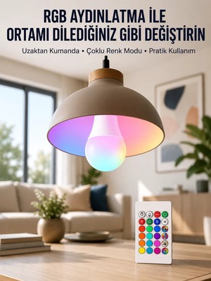 Zenviaa Ambiyans Aydınlatma Rgb LED Lamba Kumandalı Renk Değiştirebilen Zenviaamm
