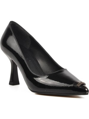 Ayakmod 357069 Siyah Kadın Taşlı Stiletto