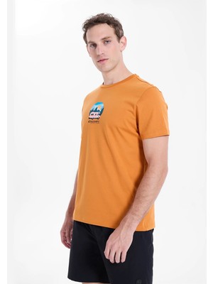 Discovery Expedition D6SM-TST3687 Turuncu Bisiklet Relaxed Düz Erkek T-Shirt