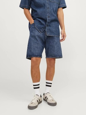 Jack & Jones Jack Jones Jjıchrıs Jjcooper Shorts Am 425 Erkek Mavi Şort 12252981-07