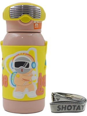 Shotay Space Termos Kız Çocuk Matara 600 Ml.  SHT-ST-8812-2
