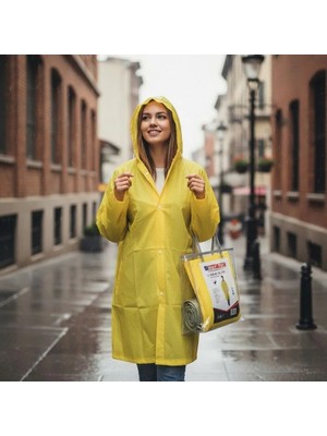 Bay-Tec Eva Su Geçirmez Yağmurluk - Sarı (Polyester Çift Katman Eva ile Kaplanmış)