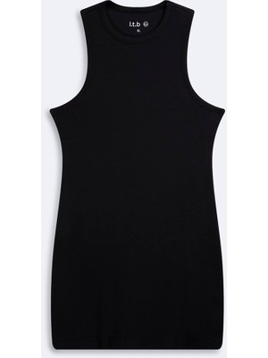 LTB Kaşkorse Basic Siyah Elbise