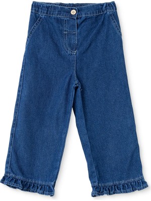 Hellobaby Kız Bebek Denim Pantolon Düğmeli Duble