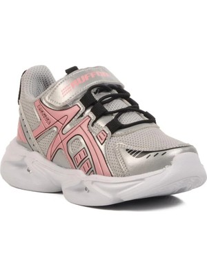 Walkway Gümüş-Pembe Çocuk Spor Ayakkabı Ruffon 2351 P