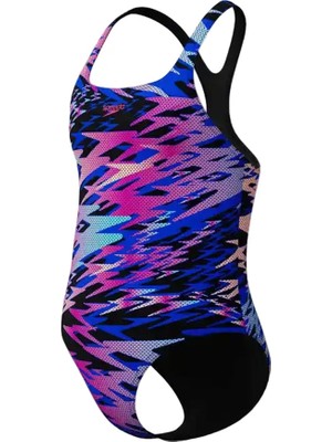 Speedo Hyperboom Print Medalist One Piece Çocuk Mayo