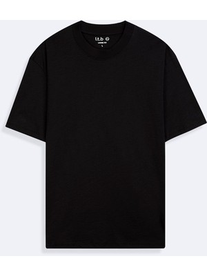 LTB Bisiklet Yaka Basic Siyah T-Shırt