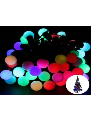 Uravas Store 5 Metre 28 LED Fişli Rgb Mini Top LED Siyah Kablo