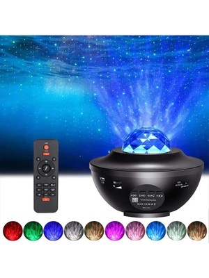 Eco Lounge Yıldız ve Bulutsu Efekti Yansıtan Projektör ile Bluetooth Bağlantılı Parti ve Dekorasyon Lambası