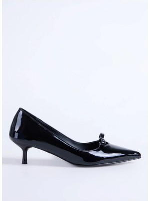 Fabrika Siyah Kadın Stiletto Kıtten-Colette