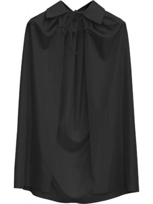 Uravas Store Mey Ithalat® Siyah Renk Yakalı Çocuk Pelerin 90 cm