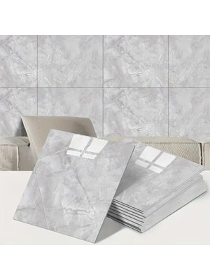 DS LLC Gri Mermer Desen Duvar Sticker (30X30)