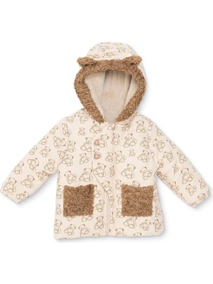 Midimod Erkek Bebek Mont Kapüşonlu Polyester Uzun Kol