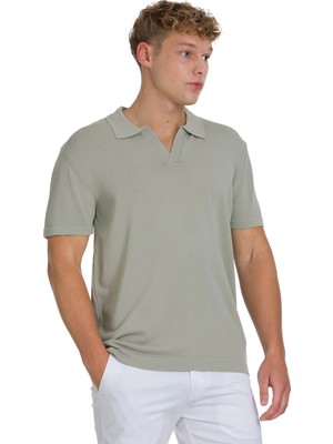 Hatemoğlu Haki Regular Fit Polo Yaka Rayon Tişört