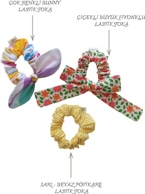 Liliza Accessories Çocuk 3lü Bunny Tavşan Kulaklı Lastik Toka Seti