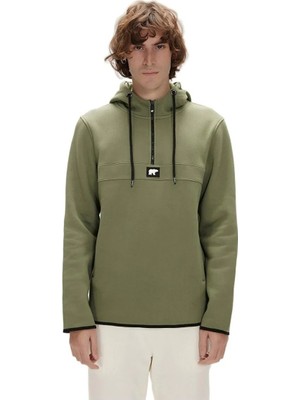Bad Bear Defence Half-Zip Hoodie Yeşil