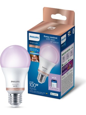 Philips Smart Lighting LED Ampul A60 E27 100W Eşdeğer Rgb - Google Home, Alexa, Homekit ve Matter Uyumlu