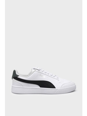 Puma Unisex Shuffle Spor Ayakkabı Beyaz Siyah 309668